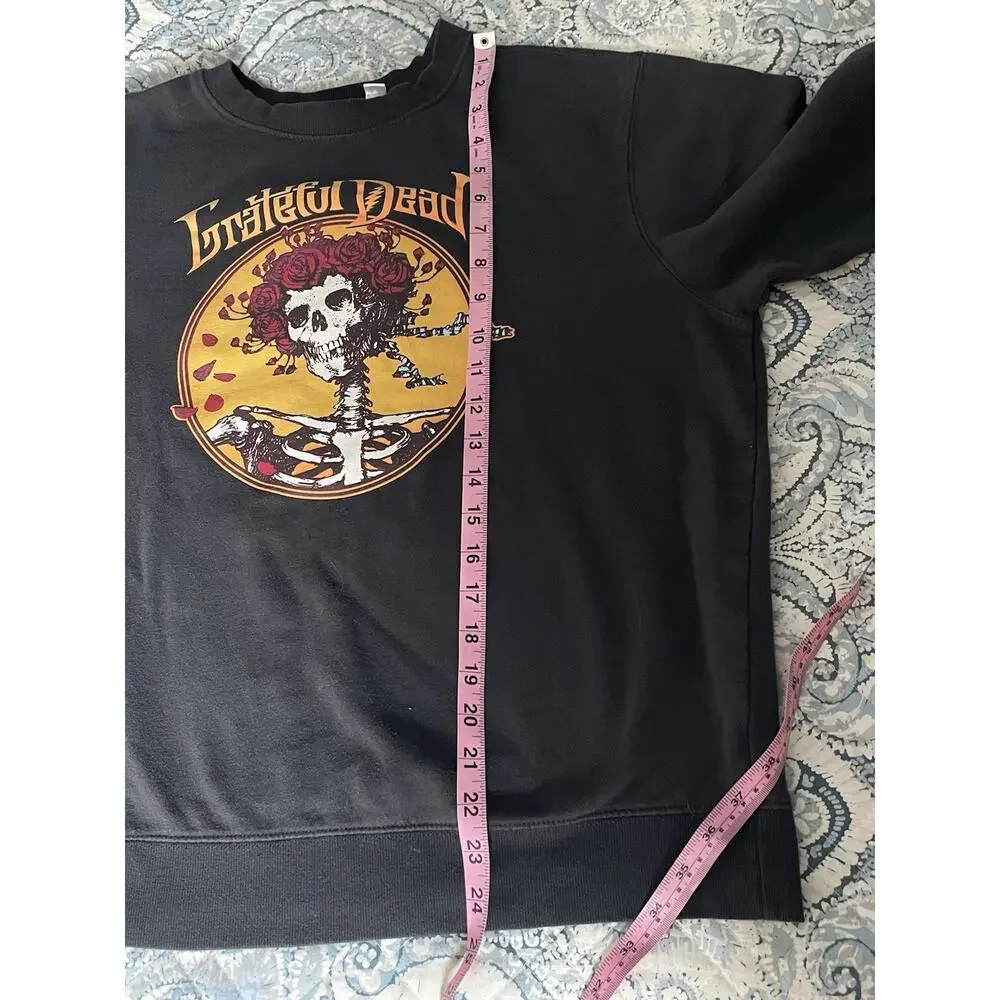 Grateful Dead Bertha Sweatshirt Size XL Pullover Crewneck Skelton Roses Gray - Picture 7 of 7